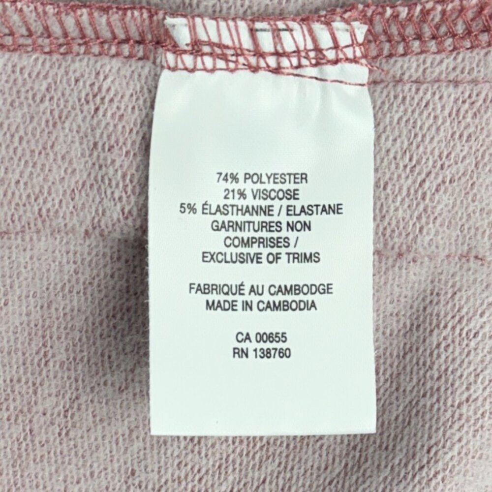Hyba Reitmans Pink Mock Neck Sweatshirt Dress L Heathered Tunic Snap Cuff Fleece - Picture 8 of 9